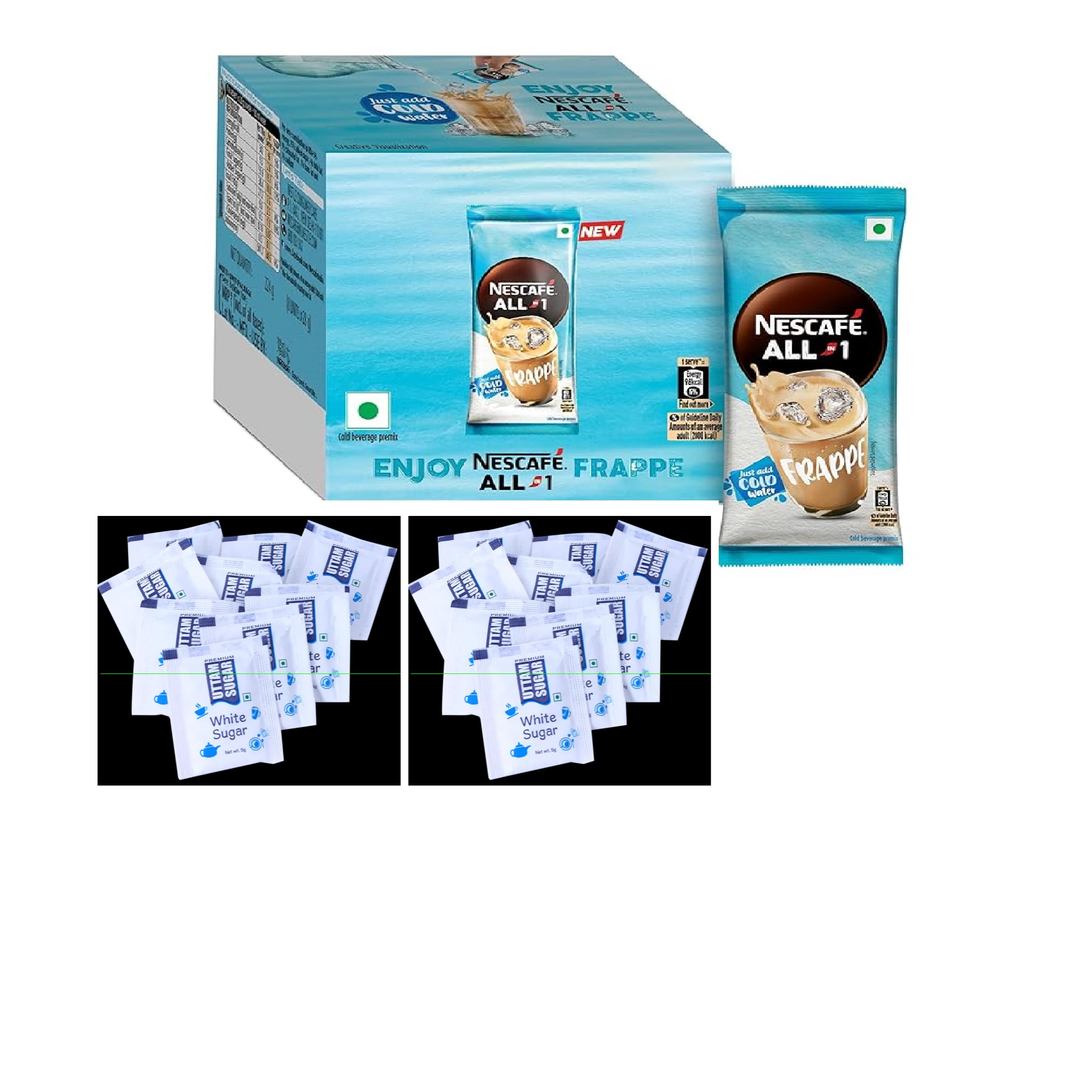 Nes.cafe All In 1 Frappe, Instant Cold Coffee Mix Powder, Bag, (Pack Of 15 Sachets), Just Add Cold Water & Premium Sugar 50 Sachets. (B0D546PHJY) Amazon Price History, Amazon Price Tracker