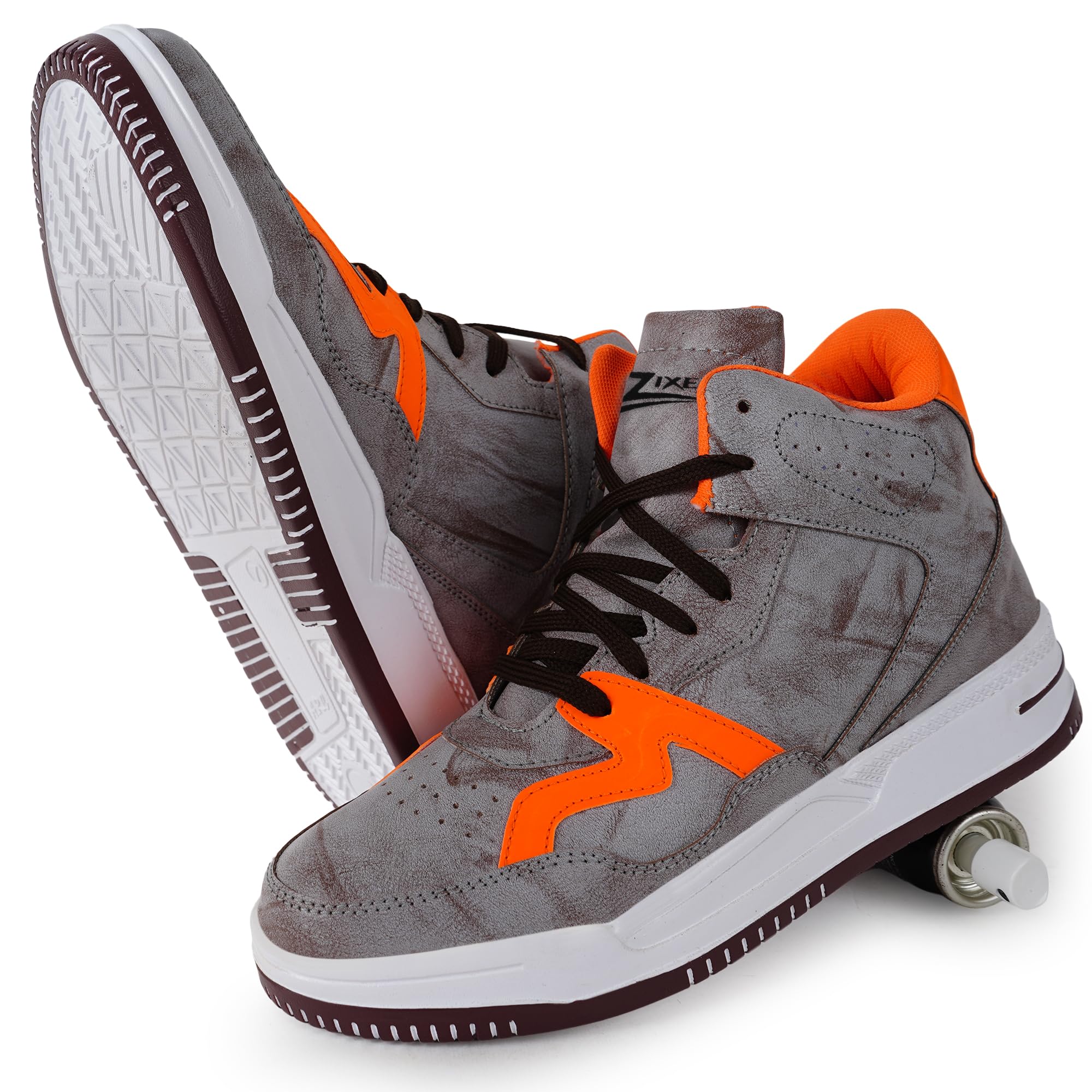 Zixer Urban Retro Series Mens High Ankle Casual Shoes for Men Chunky Fashion Sneakers for Boys| Dancing Shoes High Tops for Men Maroon (B0CJP4NW9R) Amazon Price History, Amazon Price Tracker