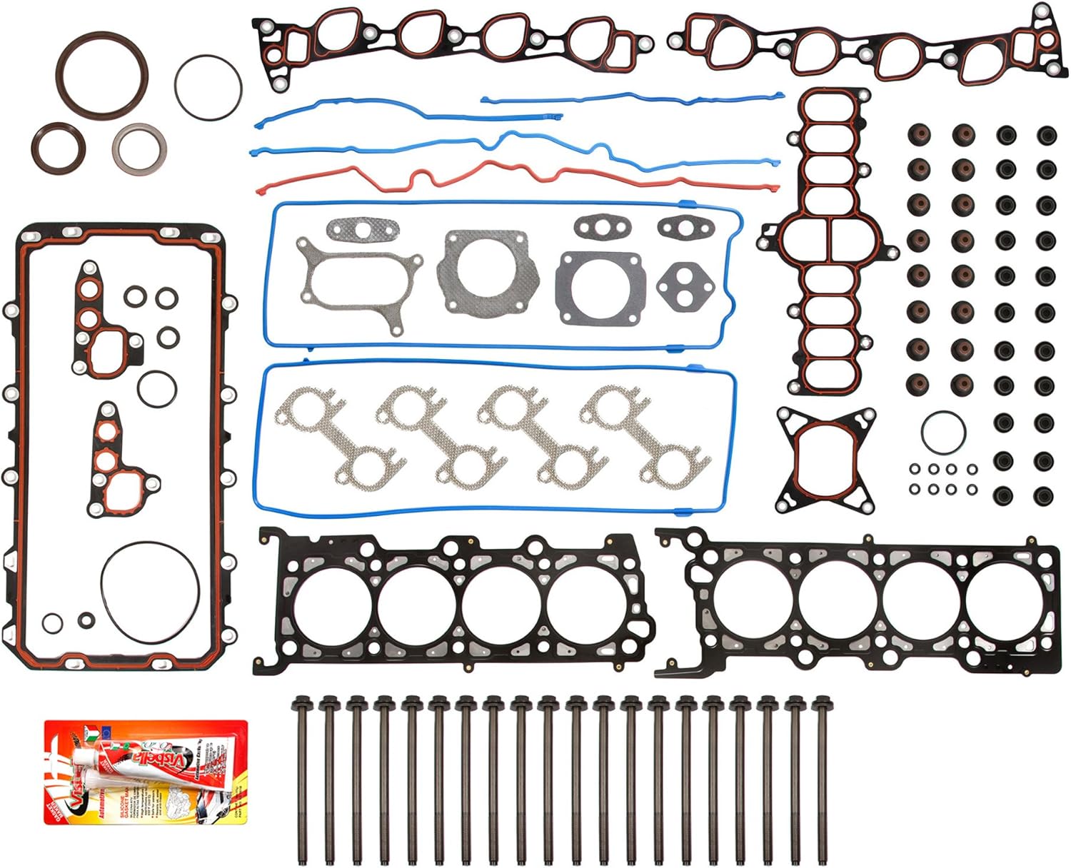 Compatible With 97-98 Ford F150 F250 E150 Explorer V8 4.6 SOHC MLS Full Gasket Set Head Bolts