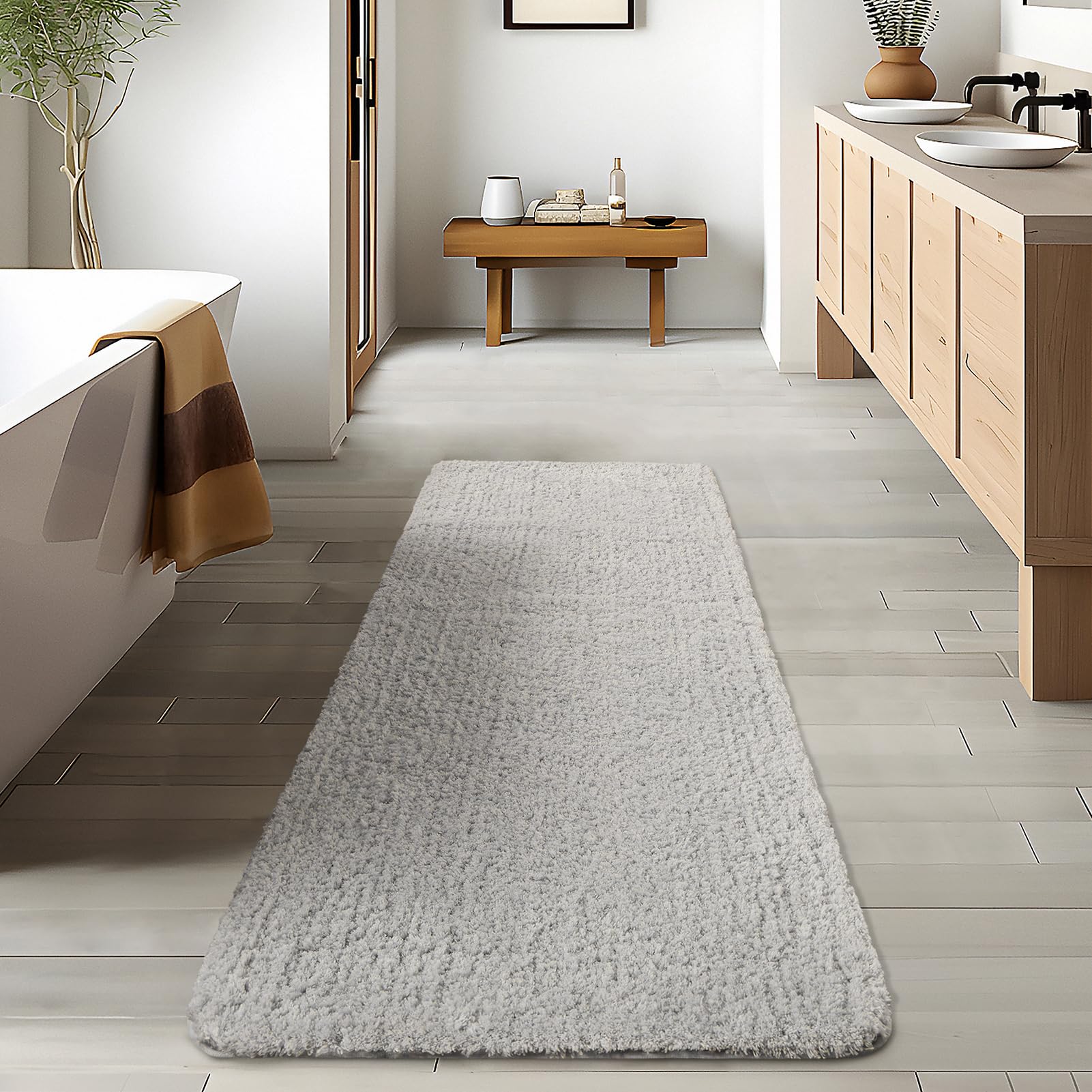 Amazon.com: Phantoscope Bathroom Rug Set of 1 Bathroom Runner Rug Non ...