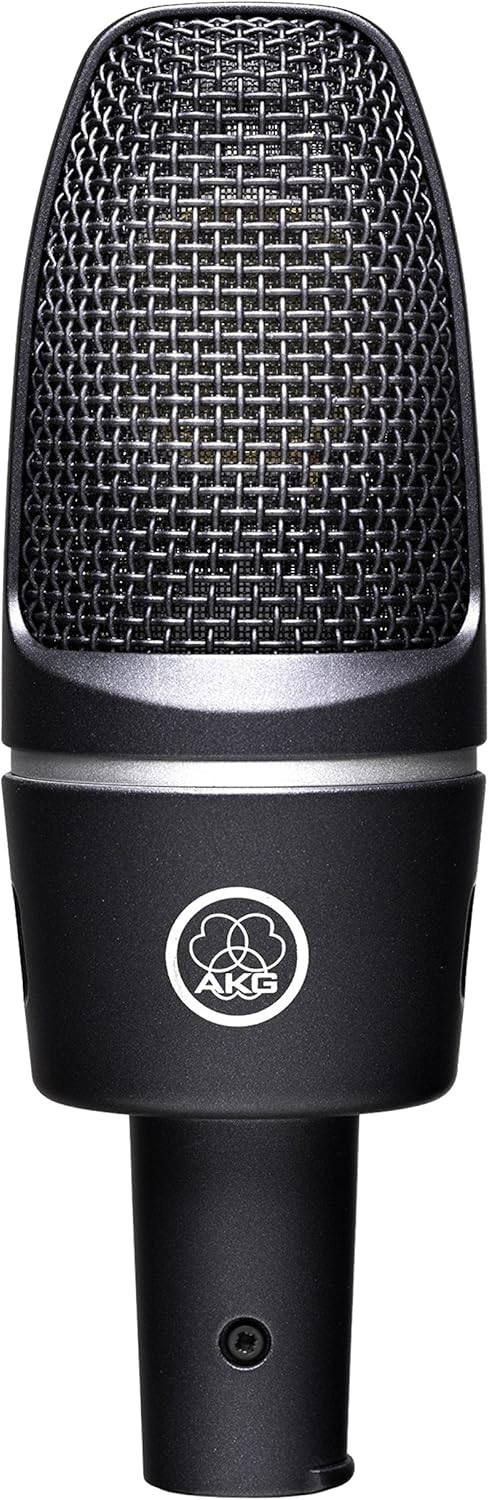 AKG C3000 High Performance Large-Diaphragm Condenser microphone, Studio cardioid microphone, switchable low-cut filter, heavy duty die-cast metal housing, switchable attenuation pad – Black
