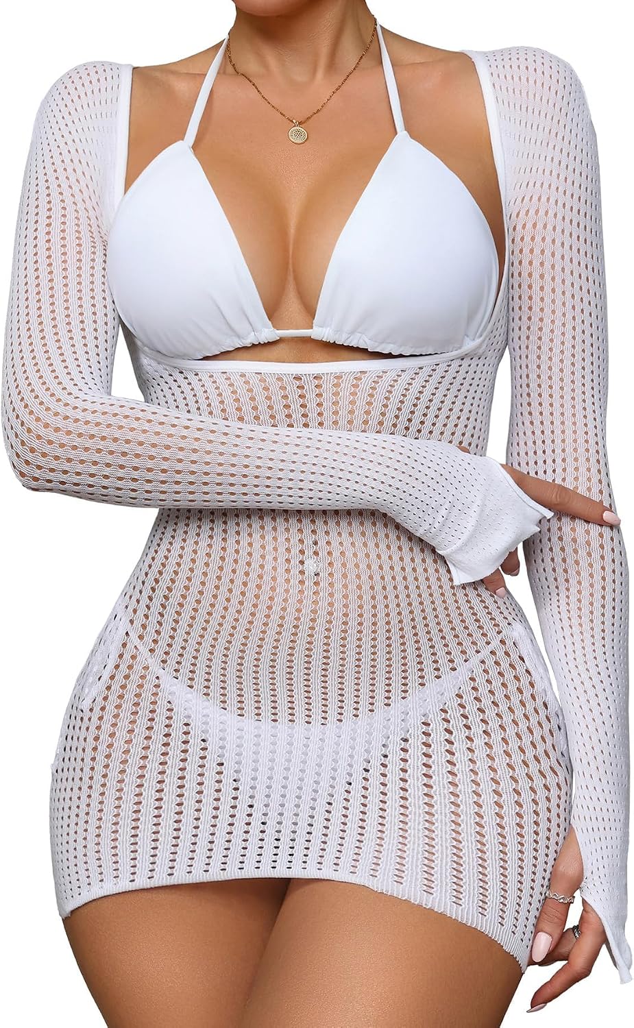 Lilosy Beach Swimsuit Single Cover Up Women Dress Bathing Suit
