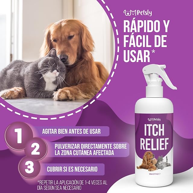 Foto 6 de 7 de Petsly® Spray Antipicores Perros y Gatos 500ml - Aloe, Avena y Manzanilla