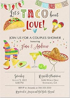 Mexican Fiesta Taco 'bout Love Couples Wedding Shower Invitation