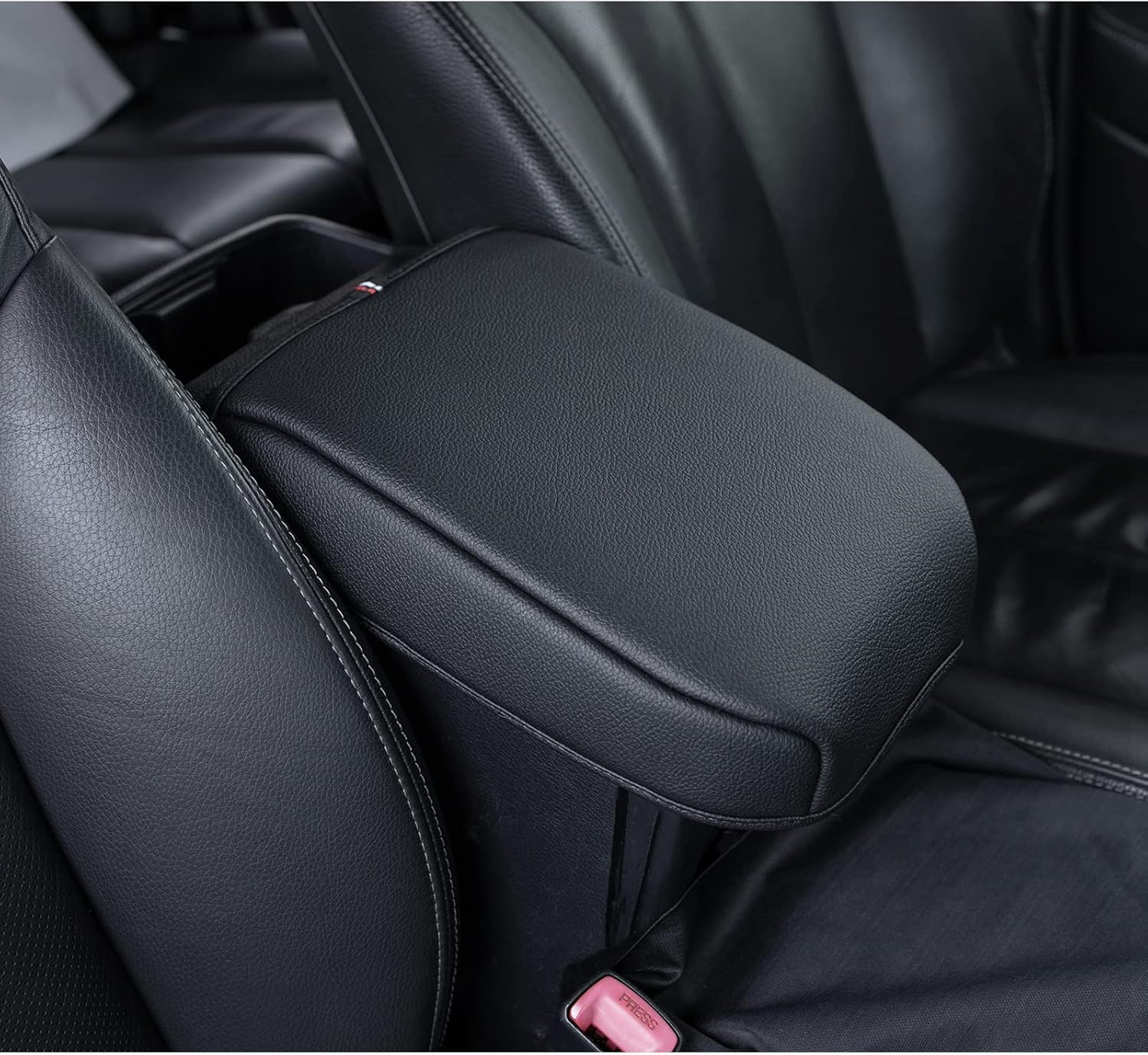 JDMCAR Center Console Cushion Compatible with Toyota Tacoma Accessories 2016-2022 2023, Customized PU Leather Cover Center Console Lid Protector