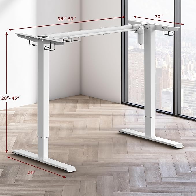 Base de Escritorio Eléctrica Ajustable SHW - Marco Motorizado para Mesas de 40" a 72" miniatura 5