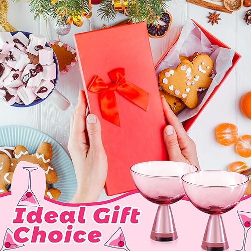 Miniatura 5 de Honeydak 2 vasos Ramona Coupé vintage Art Déco, copas de cóctel y champán, colección moderna de cristalería para bebidas de bar para daiquiri,