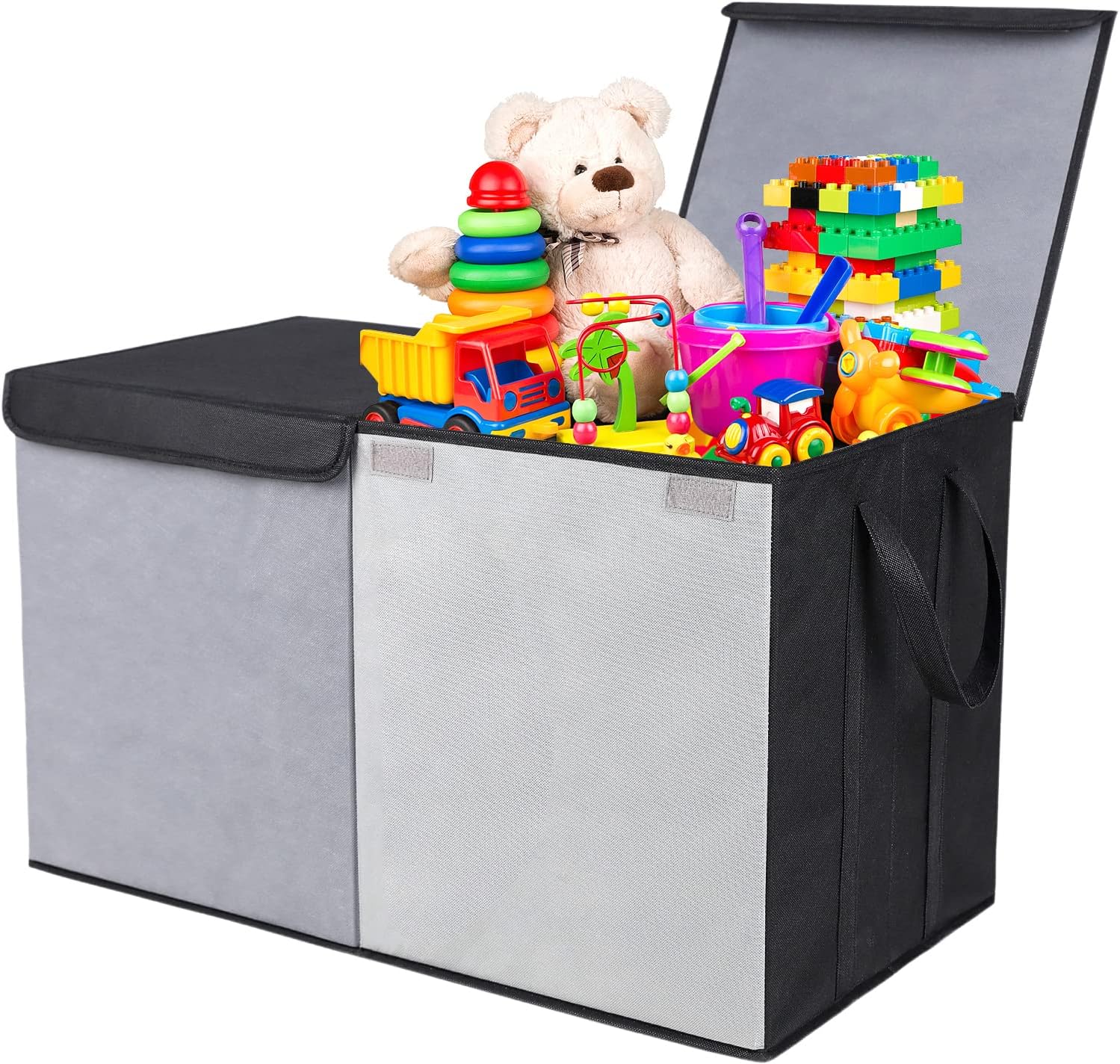 Buy Easily Categorized Double Color Double Space Large Toy Storage Bins