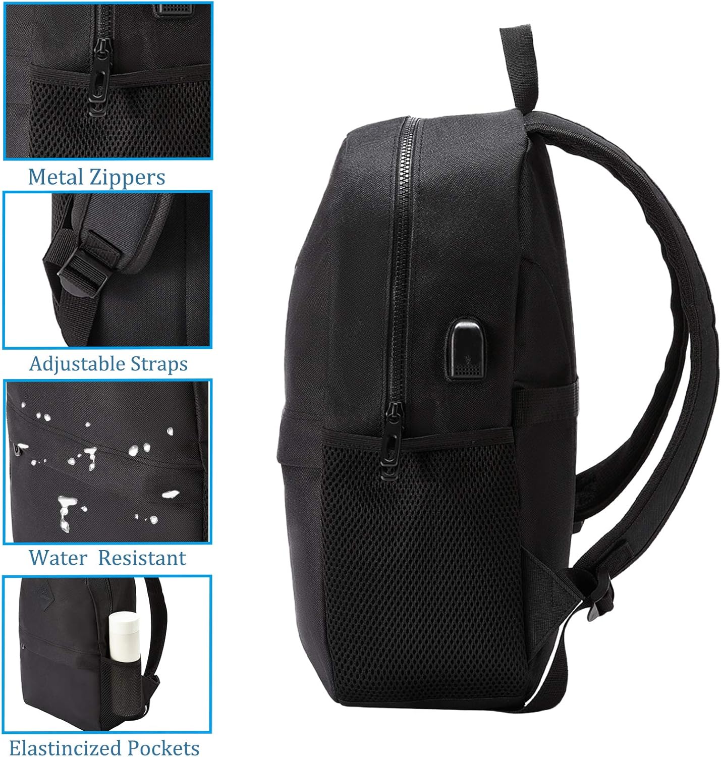 SAGIV&SAHEN School Backpack for Teens Girls Boys Classical Basic Lightweight Bookbag for Teenage Casual Laptop Backpacks