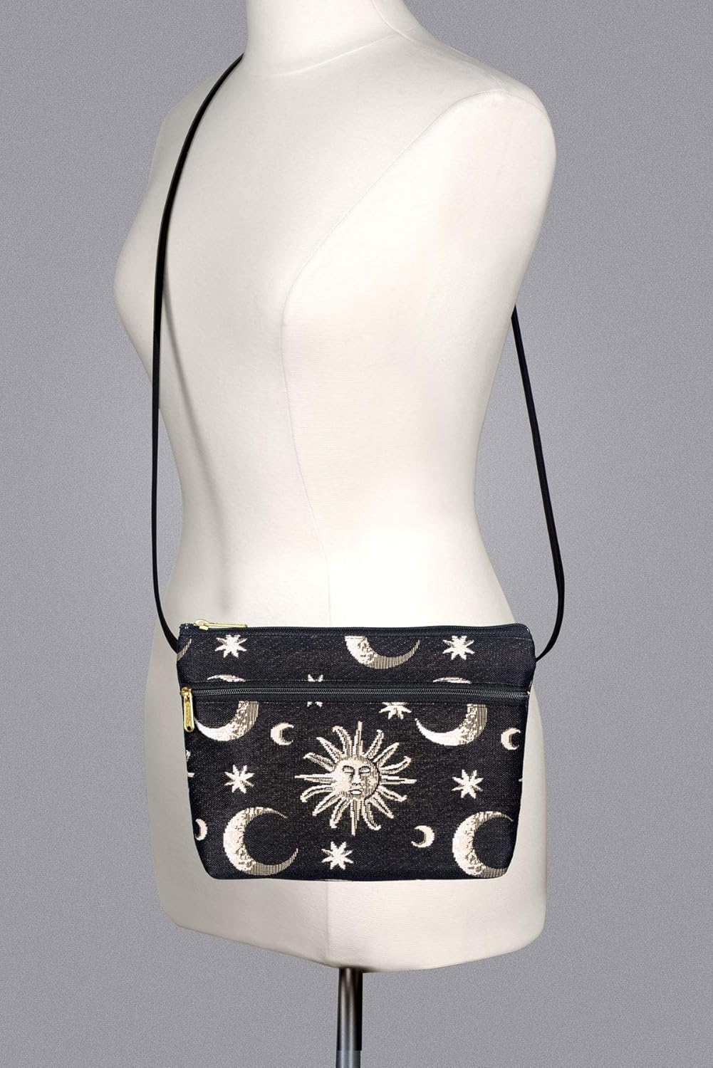 Danny K. Women's Tapestry Zipper Purse Crossbody Handbag, Adjustable Cord, Handmade in USA