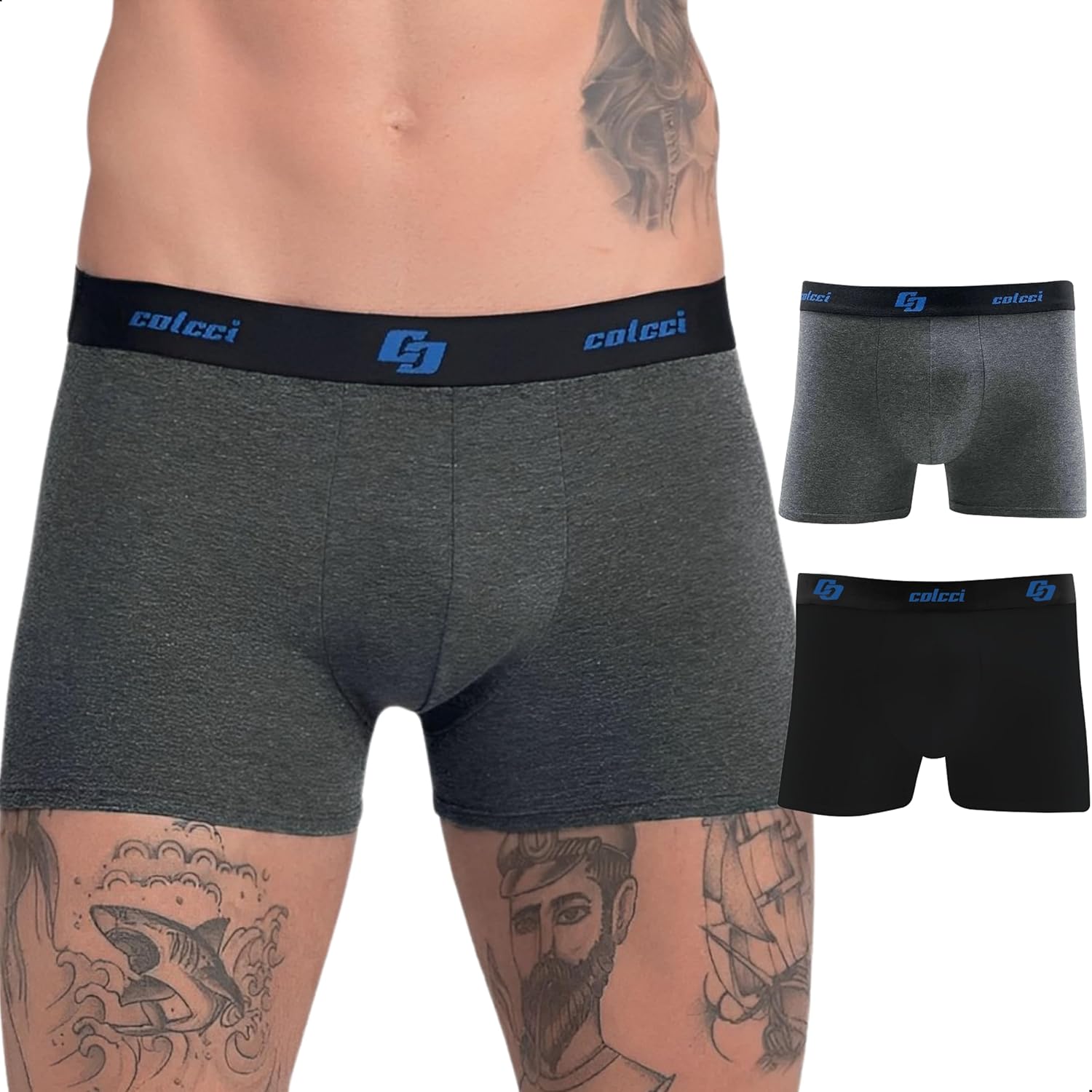 Kit 2 Cueca Boxer Colcci Masculina Algodão Cotton Adulto
