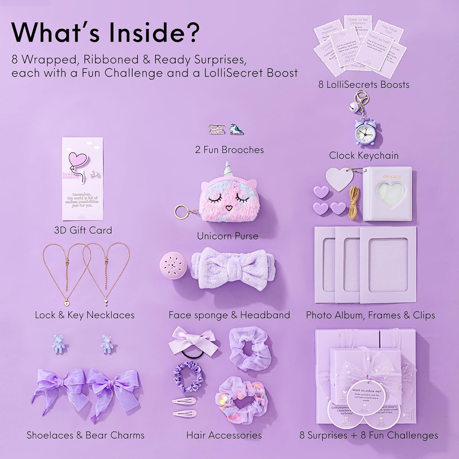 HAPPY LOLLI LolliBox Gift Set for Tween & Teen Girls Ages 8–15, Easter Basket & Birthday Gift, Ready-to-Gift Surprise