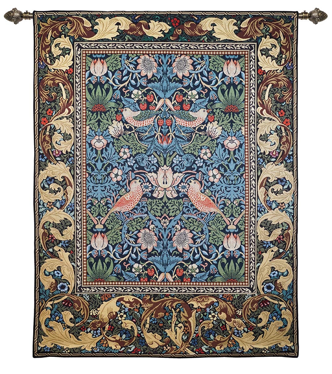 Signare Strawberry Thief Tapestry Wall Hanging William Morris (, Tapestry With Rod)