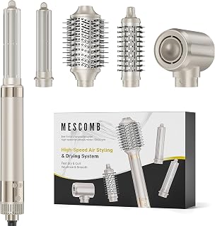 MESCOMB Air Styler 5 in 1, Arricciacapelli Automatico e Asciugacapelli Ionico 1300W,...