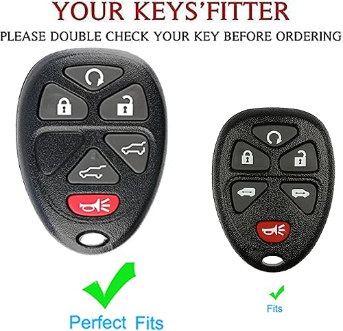 Miniatura 2 de TAPAYICA Funda para llavero GMC sin llave con mando a distancia y llavero compatible con Chevrolet Suburban Tahoe Traverse Buick Enclave Cadillac