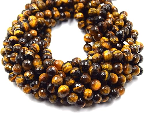 Miniatura 2 de Cuentas facetadas de ojo de tigre | hebras de 15 pulgadas | cuentas de piedras preciosas naturales | ojo de tigre verde de 0.315 in