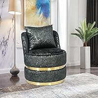 Vista 7 de Adeco Leisure, Mid-Century Modern Accent - Cojín acolchado suave para respaldo y asiento, almacenamiento de barril, sofá individual para sala