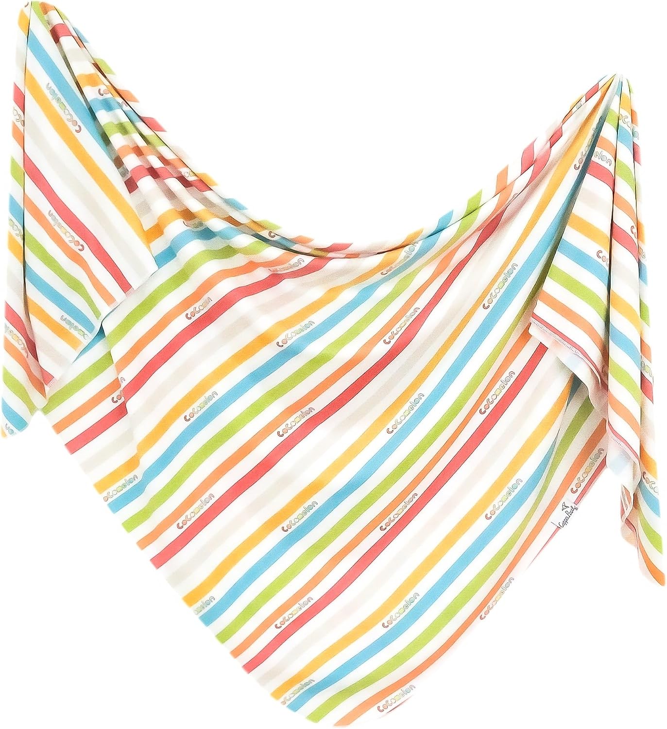 Copper Pearl Large Premium Knit Baby Swaddle Receiving Blanket CoComelon Stripe