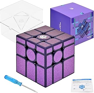 BroMoCube GAN Mirror M Cube 3x3 2022 Magnetic Speed Cube Purple Color GAN Mirror Cube 3x3x3 Puzzles Toys