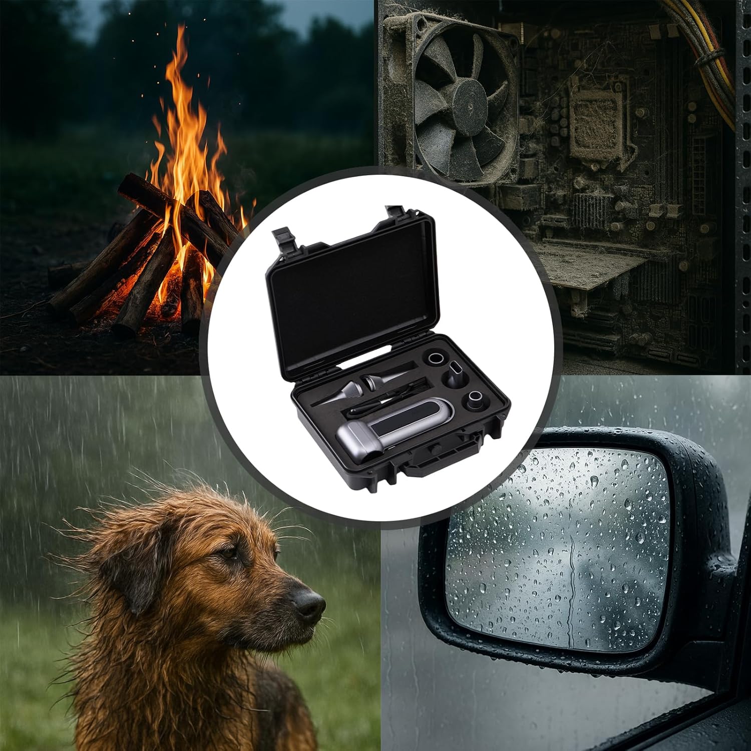 Hard Case for WOLFBOX MF100/MF50 Electric Air Duster | High-Density Protective EVA Liner | Portable Travel Carrying Organizer Storage Bag Holder for Blower Tool Accessories | Black & CASE ONLY - Image 7