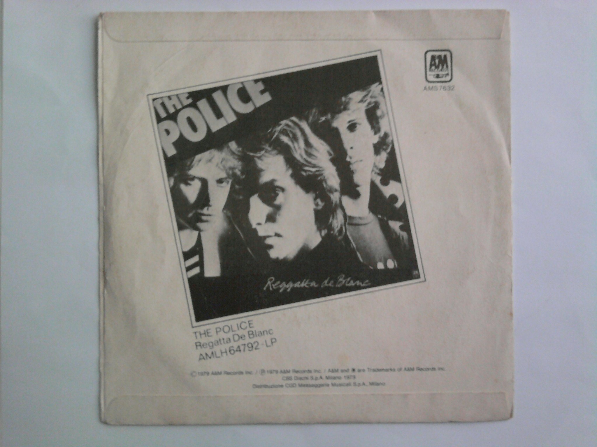 The Police "Message In A Bottle / Landlord" (Vinile 7" - 45 Giri) (A&M,Cat. Nr. AMS 7632)
