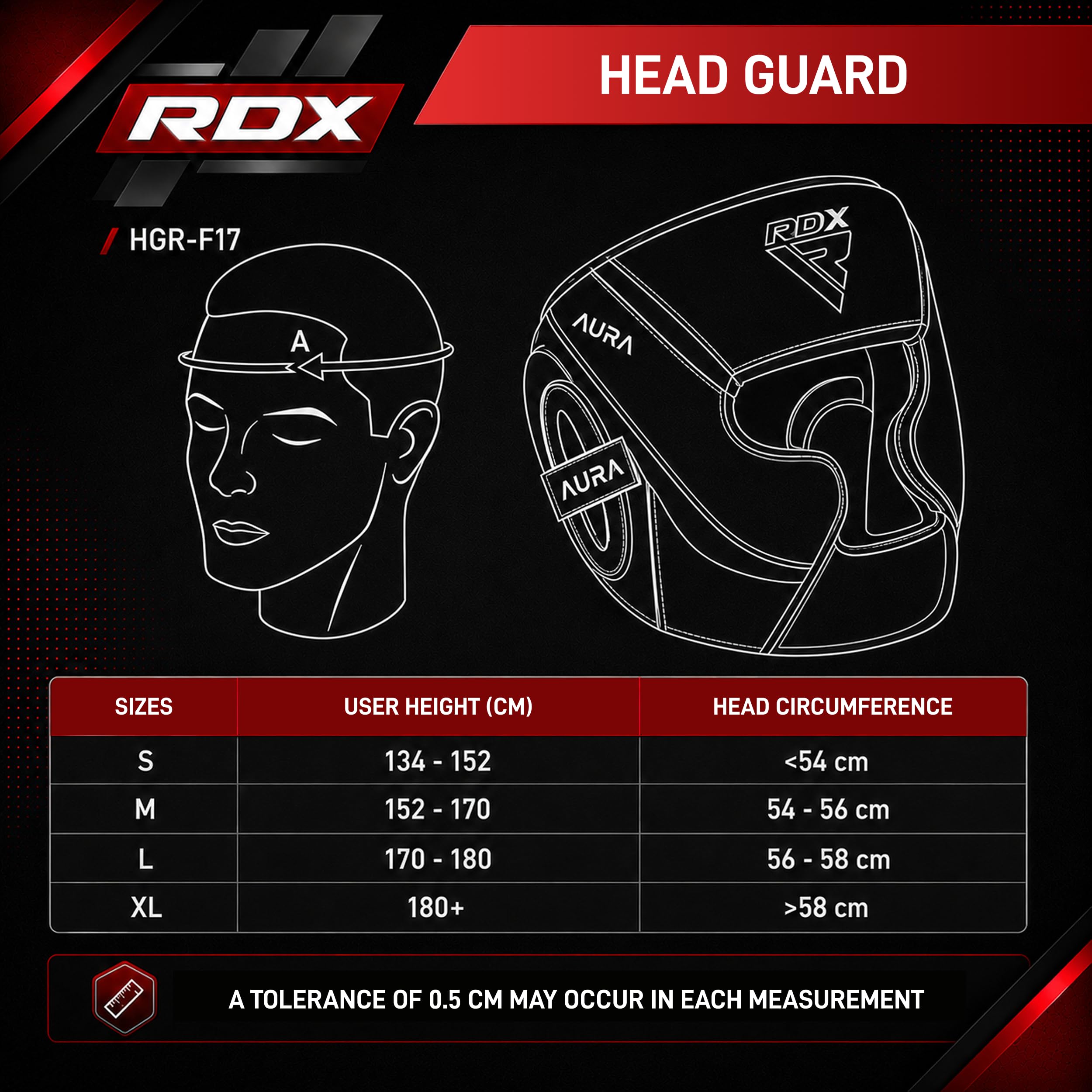 RDX HEAD GUARD NEW AURA F17