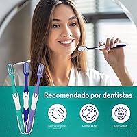 Vista 8 de GuruNanda Cepillo de dientes gigante suave con cerdas en espiral de doble acción, agarre Ergo Dexa antideslizante, ayuda a blanquear los dientes