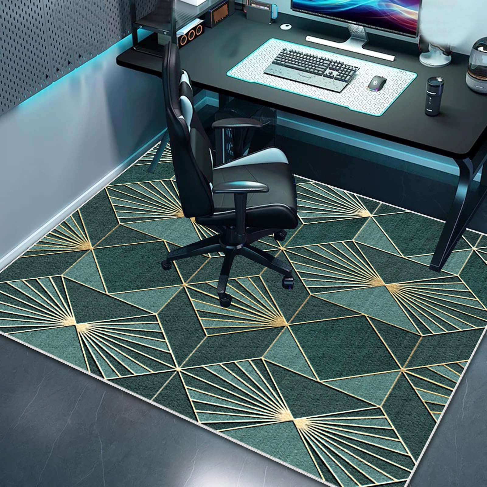 Tapis pour Chaise de Bureau 180 x 230 cm | Tapis Chaise Gaming Antidérapant | Tapis sous Chaise Bureau | Tapis protège-Sol pour Chaise de Bureau | Tapis de Protection de Sol pour sols durs