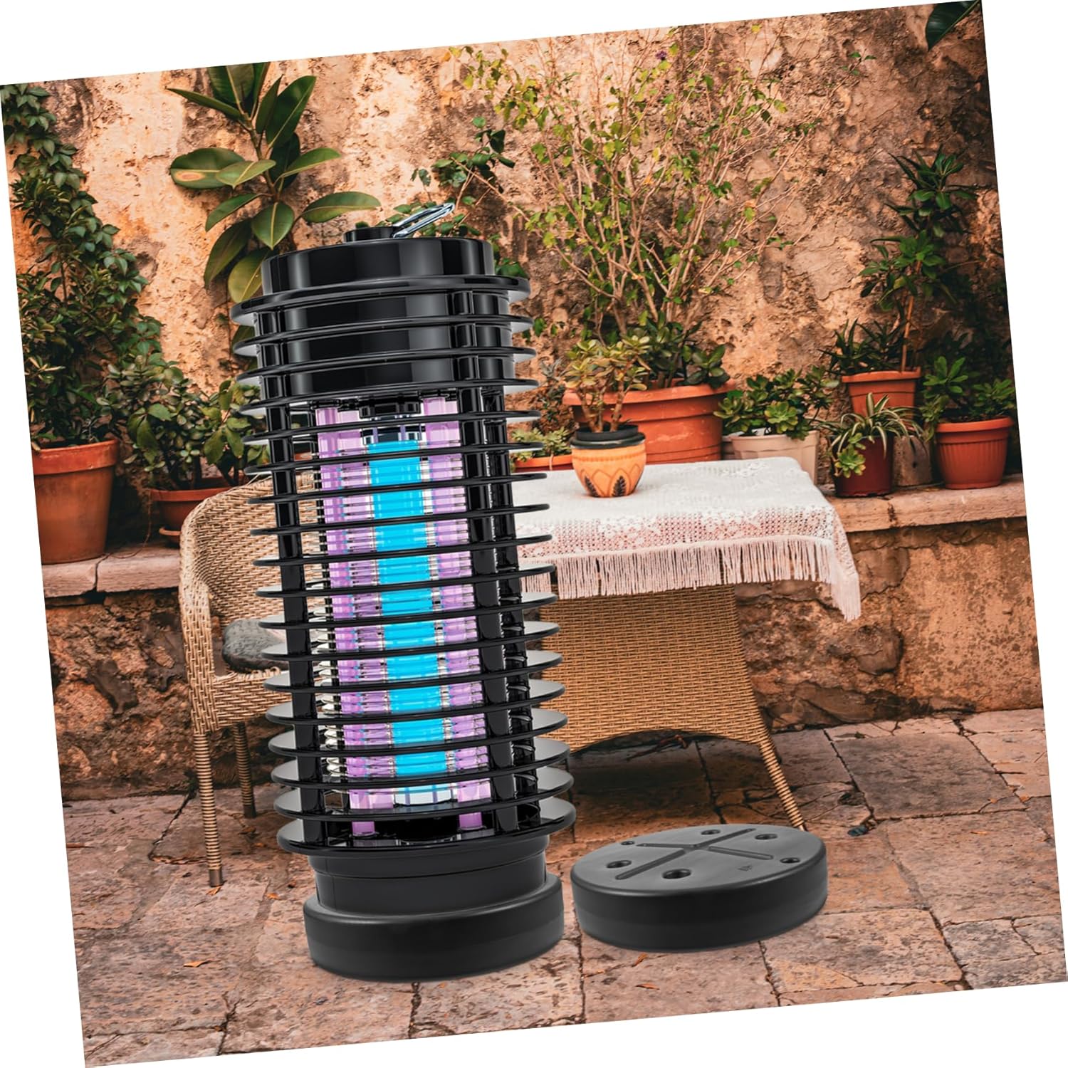Yardwe Patio Heater Base Round Weight Box Weatherproof Bladder Outdoor Heater Stand Accessory