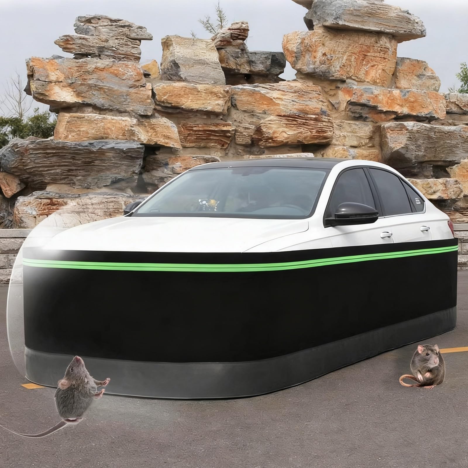 Faldón para Caravana Resistente A Mordeduras con Cerradura, Fácil De Instalar, Cubierta para Autocaravanas para Todas Las Estaciones(H 31.5in/80cm,30ft/9m)