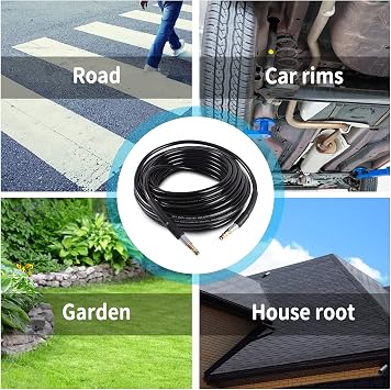 NAMOTEK 15M High Pressure Washer Replacement Hose for Karcher K2 K3 K4 K5 K6 K7 Series Extension Hose Drain Cleaning kit Fitting Quick Connector Black…