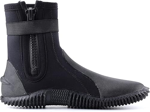 Miniatura 8 de SARHLIO Botas de buceo de neopreno con cremallera de 0.197in con suela antideslizante para deportes acuáticos, buceo, esnórquel, rafting, kayak,