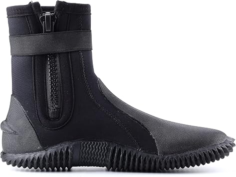 Neoprene Dive Boots Zippered Premium 3mm 5mm with Anti-Slip Sole for Water Sports Scuba Diving Snorkeling Rafting Kayaking Windsurfing
