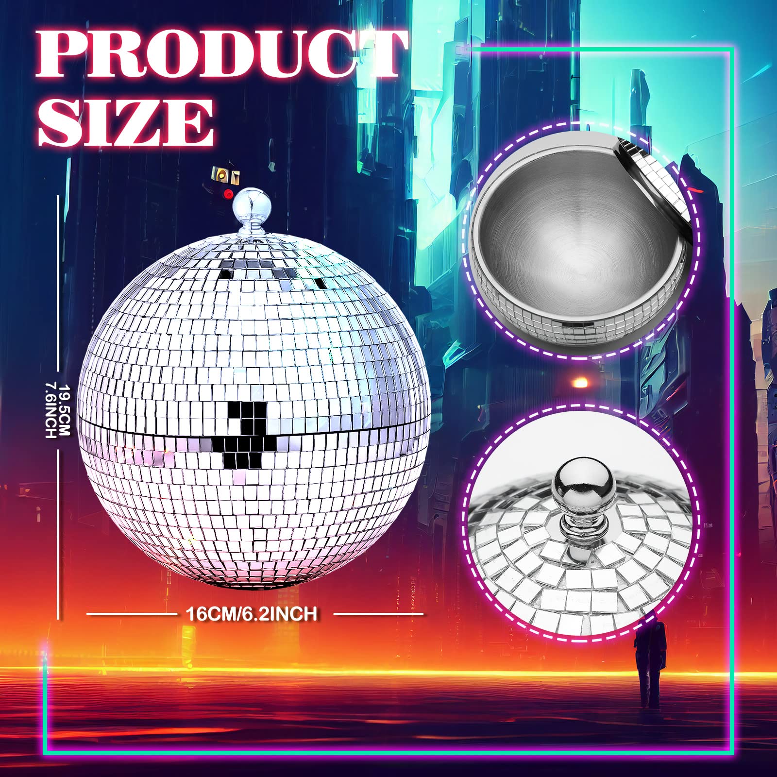 Hoolerry Disco Ice Bucket Disco Party Champagne Ice Bucket 11 Plastic Disco Ball Straws Ice Bucket with Lid Home Restaurant Bar Party Accessories for Wine Beer Champagne Cooler (Novelty Style)