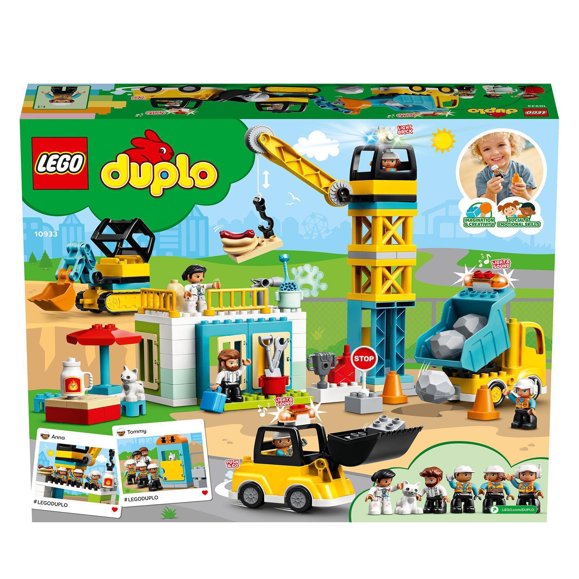 LEGO 10933 DUPLO Town Große Baustelle mit Licht und Ton