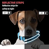 Vista 5 de collar reflectante para perros con hebilla de bloqueo de seguridad, collares de nailon suaves y transpirables ajustables para perros pequeños