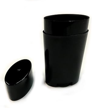 DMTSE 12 Empty Plastic Deodorant Containers - Classic Style, Top-Fill, Twist Up, DIY Deodorant Black