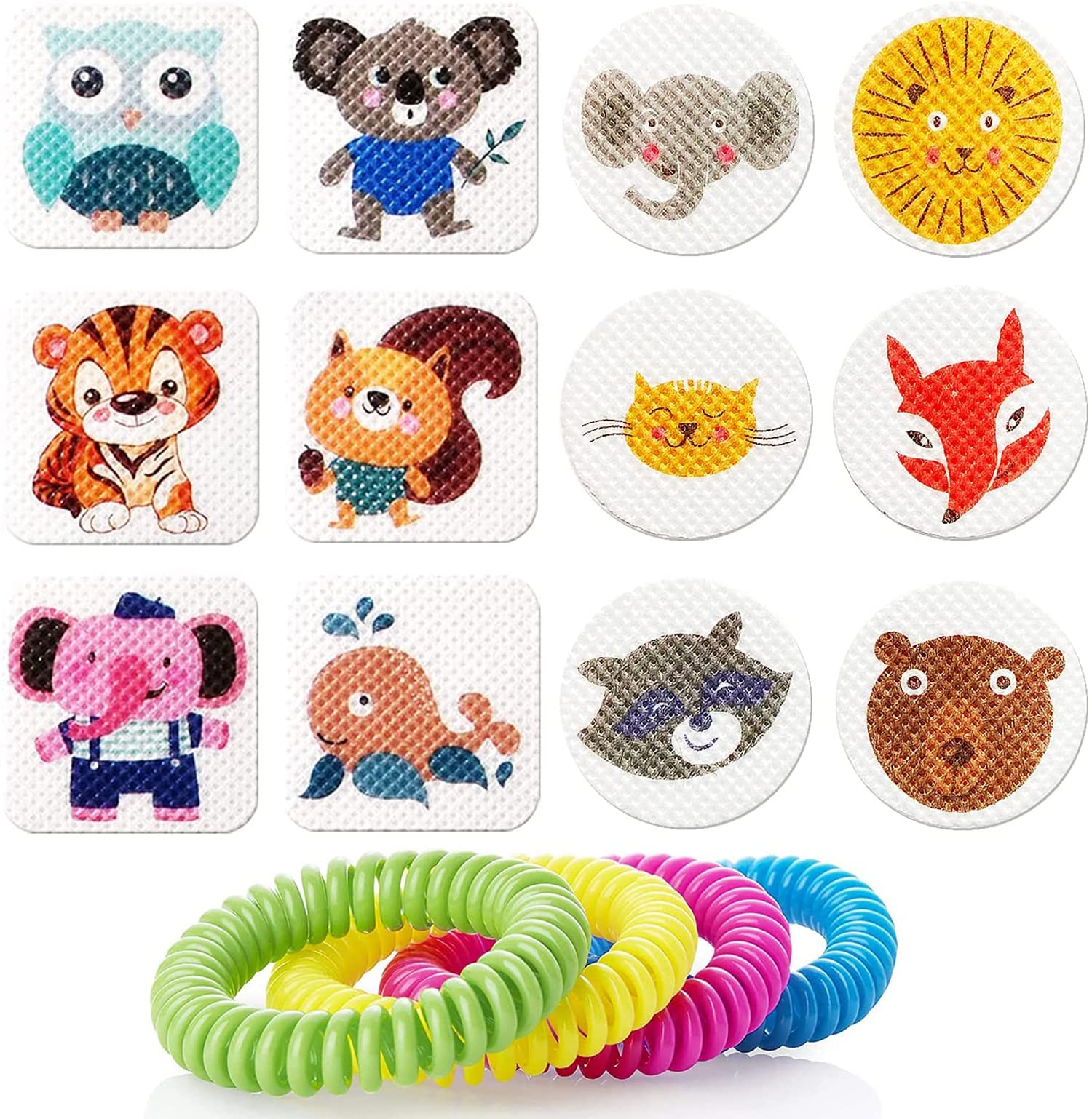 ELECDON 180 Pack Mosquito Patches Stickers for Kids Adult Outdoor Indoor Travel, Natural Plant Based Ingredients Mosquito Stickers with 4 Pack Mosquito Repellent Bracelets