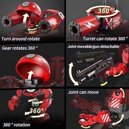 Miniatura 5 de Kit de construcción de robot STEM 5 en 1  495 piezas de control remoto de ciencia educativo, juguetes robóticos de codificación técnica, regalo para