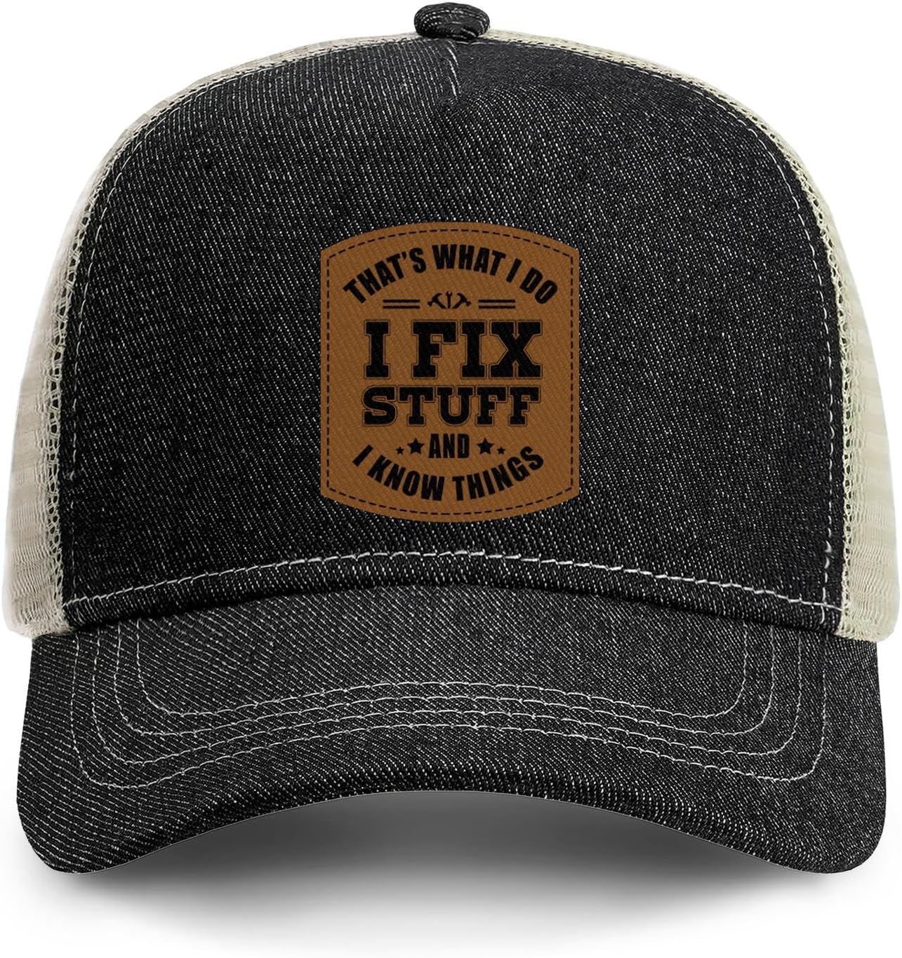 I Fix Stuff and I Know Things Hat Adjustable Baseball Cap, Men's Birthday for Dad Husband Grandpa Boyfriend