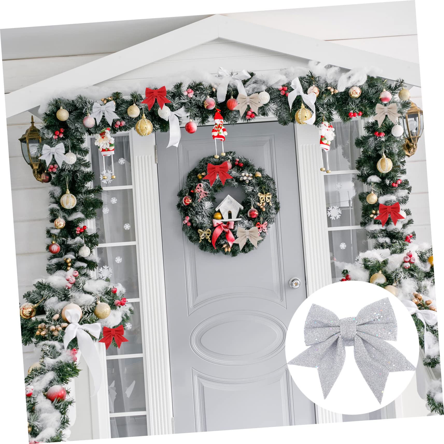 6pcs Adornos De Navidad Colgantes De Lentejuelas Decoraciones para Árboles Adornos para Árboles
