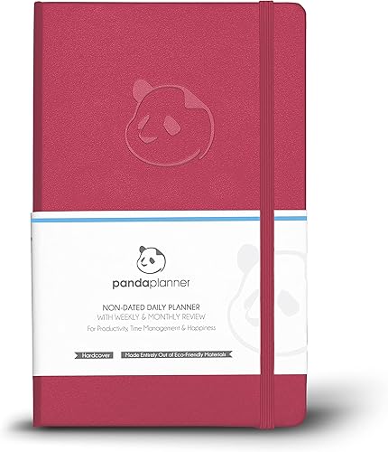 Miniatura 6 de Raspberry Sorbet - Agenda de 90 días sin fecha, planificador diario con notas adhesivas clásicas de Panda Planner - Planificador organizador y notas