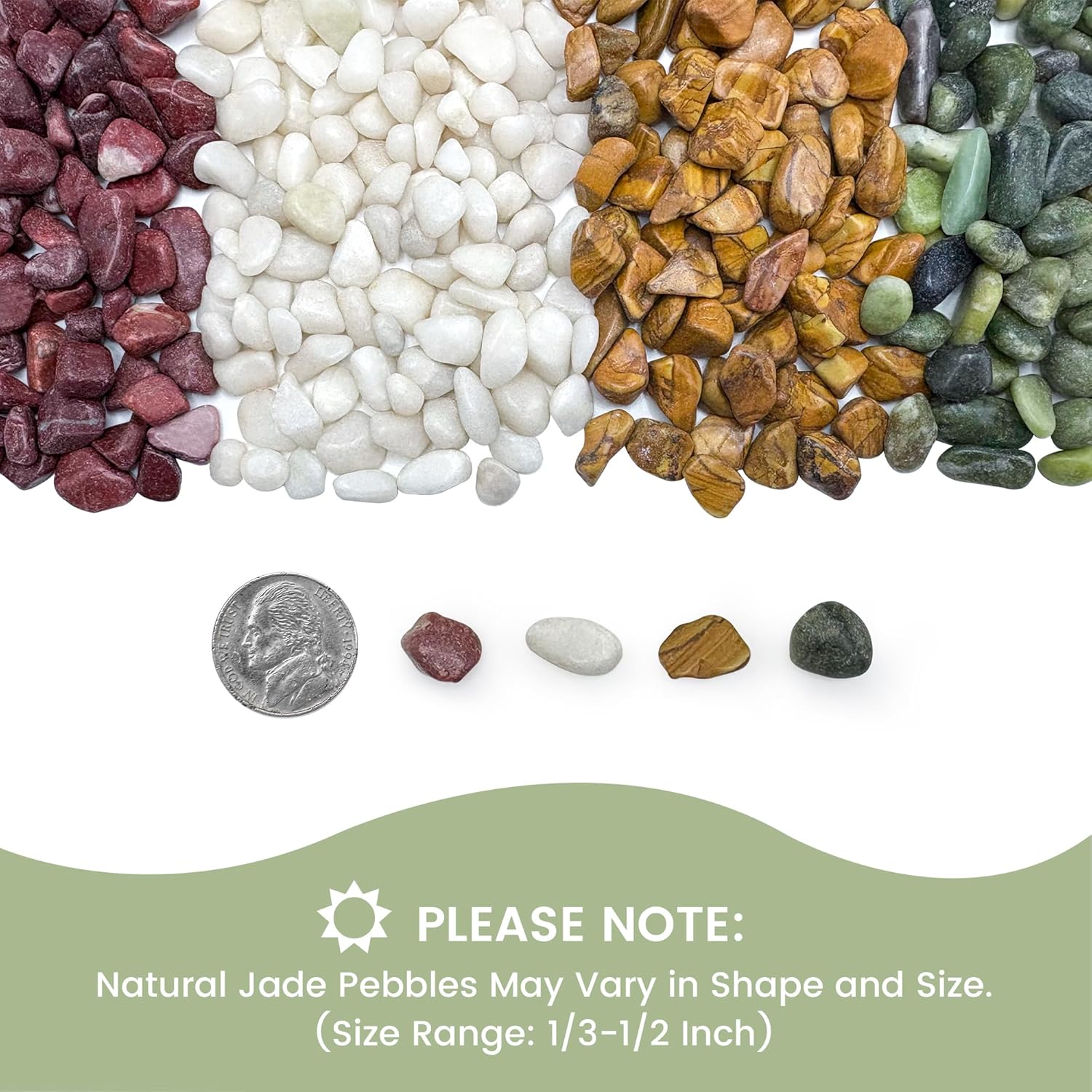 SIDONG 20 LB Natural Gravel Pebbles, 2/5 Inch Small Pea Gravel Stones, Decorative River Rocks for Succulents, Aquariums, Vases, Indoor Plants, Garden Landscaping, DIY