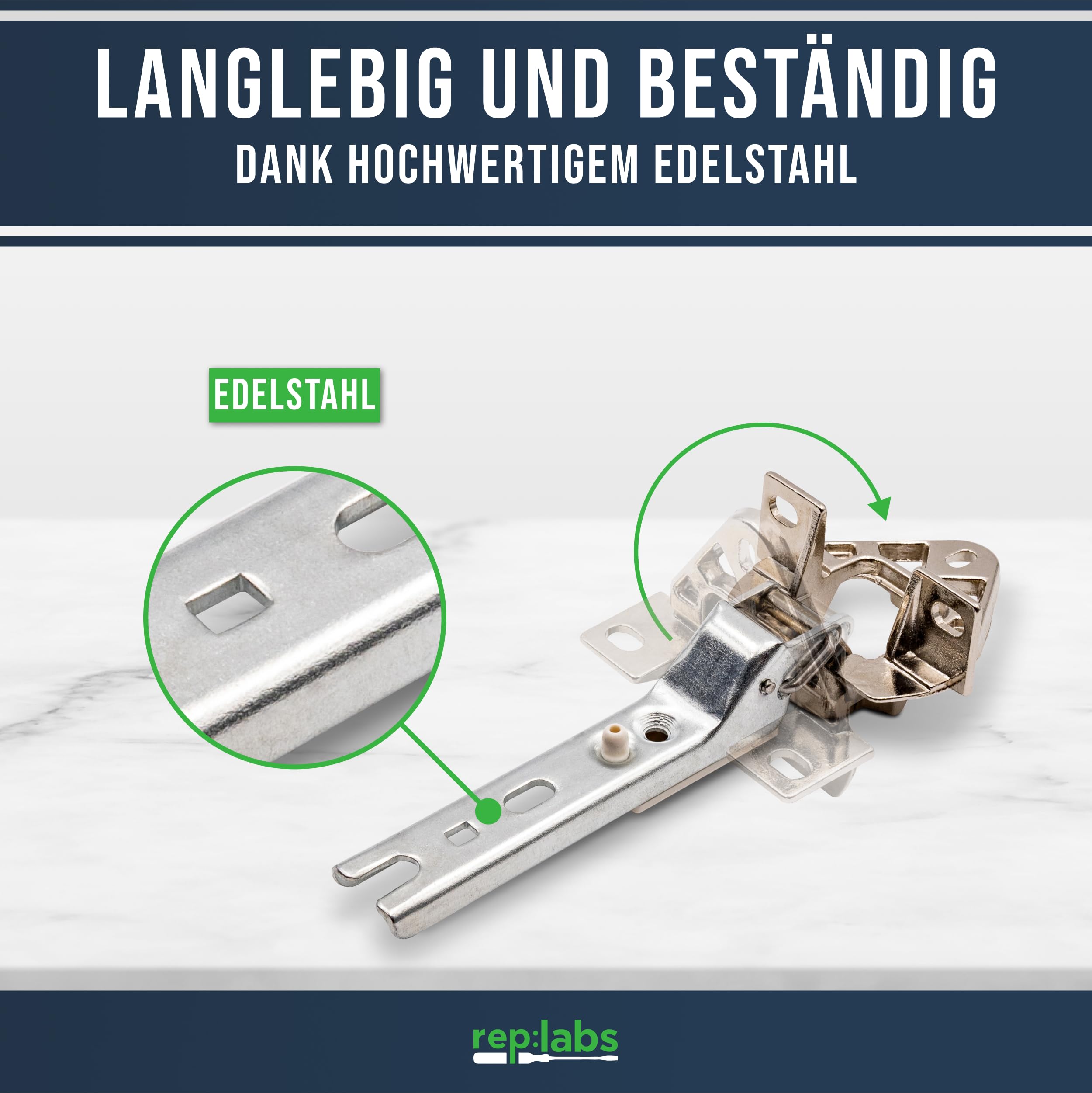 Türscharnier Set Kühlschrank kompatibel/Ersatz für 268698/00268698 Scharniere für Kühlschrank & Gefrierschrank von Bosch, Siemens, Constructa, Neff, Balay
