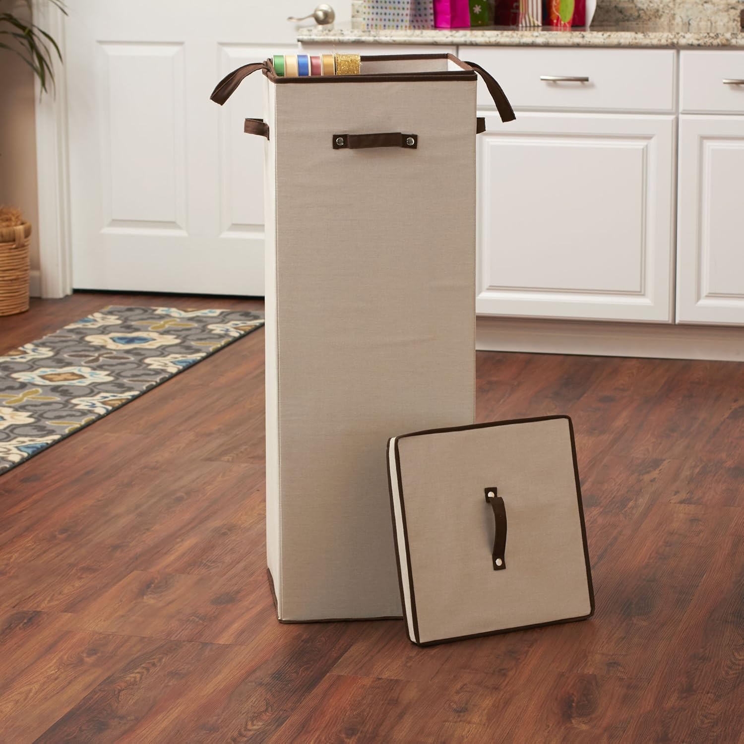 Rеvіеw Household Essentials 575-1 Wrapping Paper Organizer Storage Box, Natural