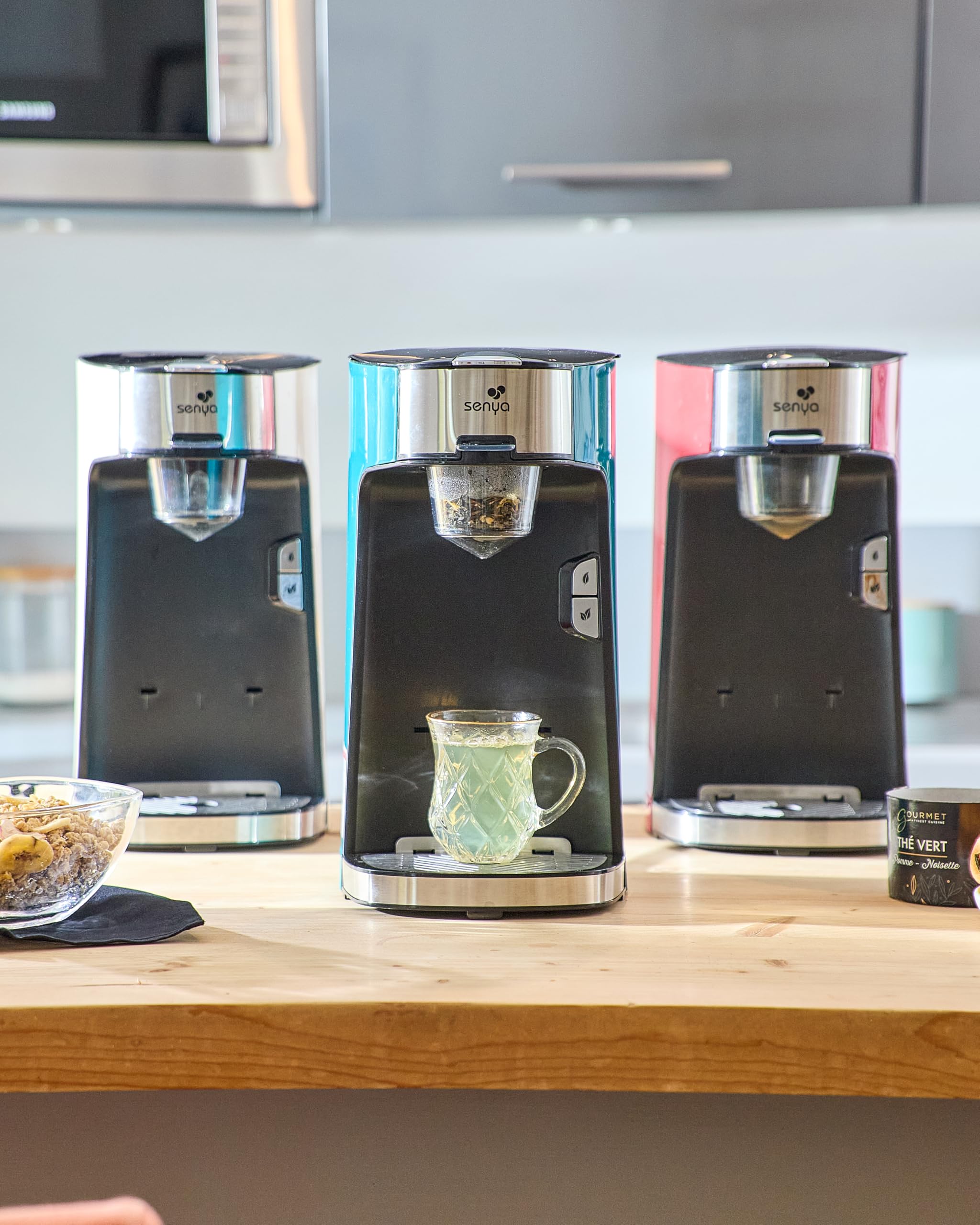 Machine à thé Tea Time SENYA, théière électrique 1415 W avec infuseur amovible