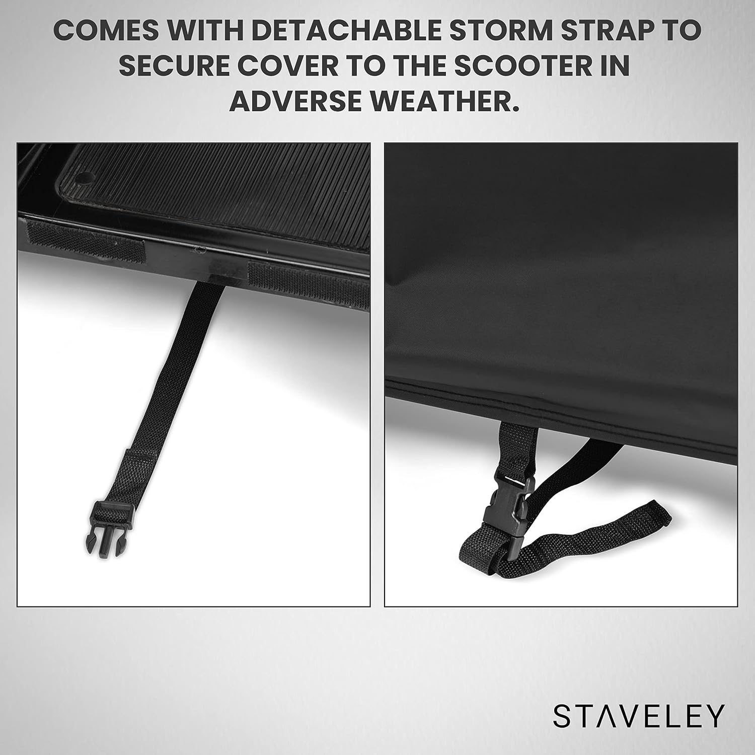 Staveley LARGE Mobility Scooter Cover, Black, Large 137cm x 90cm x 66cm - Image 4