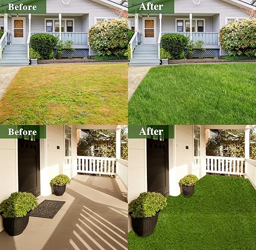 Miniatura 6 de FREADEM Césped artificial para perros de 5 x 16 pies, césped sintético grueso con agujeros de drenaje, césped para interiores y exteriores, para