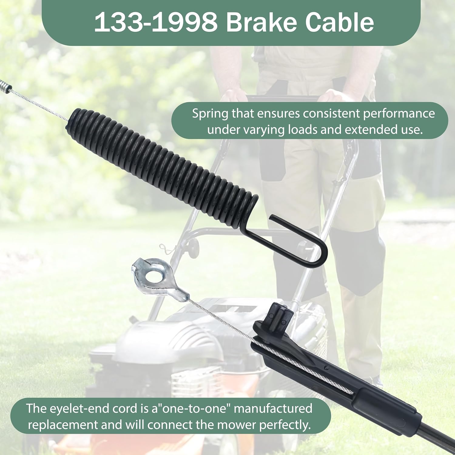 133-1998 Brake Cable for Toro TimeMaster 30" 20976 20978 21199 21200 21811 Lawn Mowers Blade Brake Cable