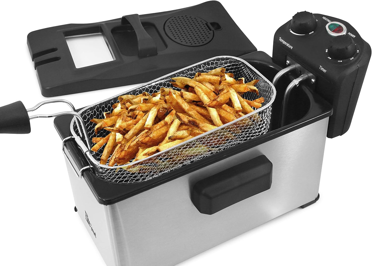 Big Sale Elite Gourmet EDF-3500 Electric Immersion Deep Fryer. Removable Basket, Timer Control Adjustable Temperature, Lid with Viewing Window and Odor Free Filter Exclusive Discount 60% Price Elite Gourmet EDF-3500 Electric Immersion Deep Fryer. Removable Basket, Timer Control Adjustable Temperature, Lid with Viewing Window and Odor Free Filter